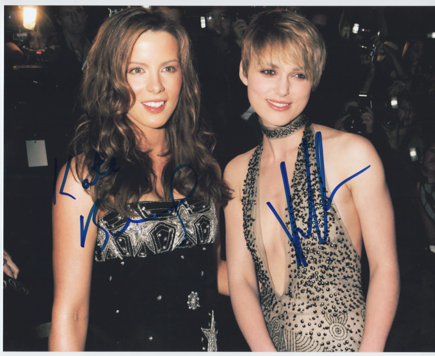 KATE BECKINSALE & KEIRA KNIGHTLEY AUTOGRAPH SIGNED PP Photo Poster painting POSTER