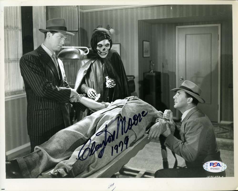 Clayton Moore Psa Dna Coa Signed 8x10 Crimson Ghost Photo Poster painting Autograph