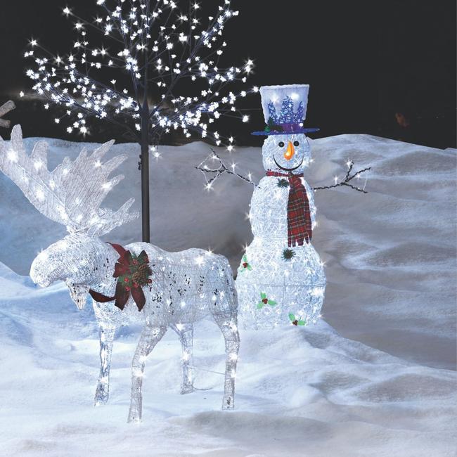 technology-Twinkling Snowman Pre-Lit LED Christmas Lawn Décor