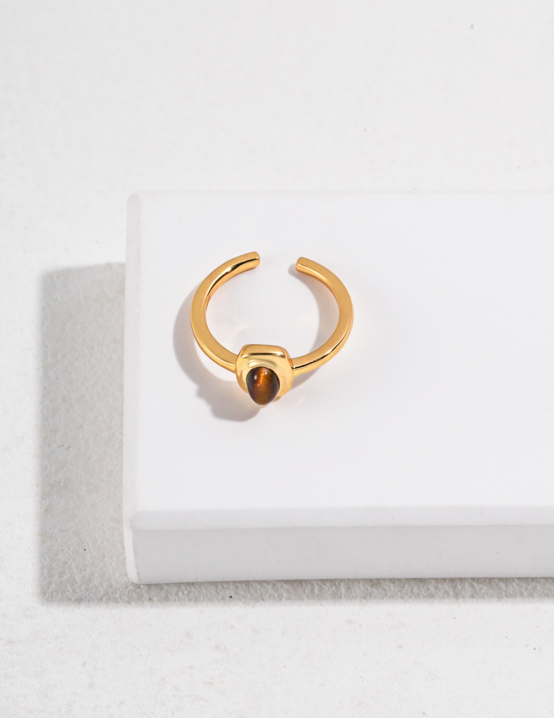  Tiger's Eye Adjustable Ring 
