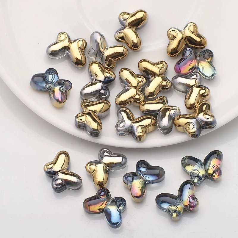 20 PCS/Package 10x14mm Glass Butterfly Beads