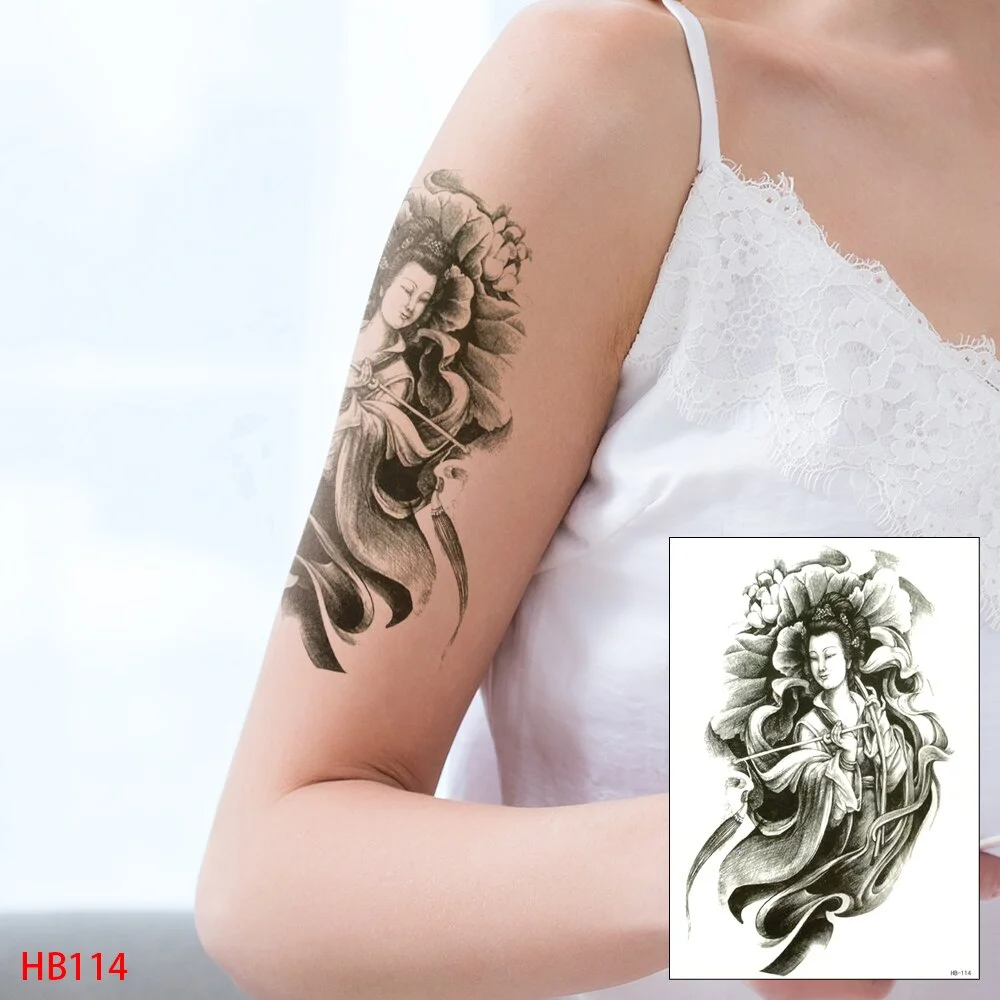 Sdrawing Transfer Waterproof Temporary Tattoos Sticker,Fake,Women Men Wolf,Skull,Eagle,Black Dragon,OWL,Beauty Body Art,Sexy Makeup
