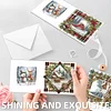 6PCS DIY Diamond Art Greeting Cards Christmas Snow Scene Congratulations Cards