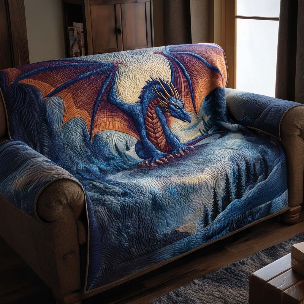 Enchanted Dragon Quilted Sofa Cover NCU0NT11177 everthome