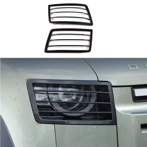 Dronehint Guard Black Steel Lamp Protect For Land Rover Defender 2020-2023 Front Headlight (For: Land Rover) Parts