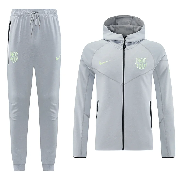 25/26 Barcelona Grey Hooded Jacket Training Suit
