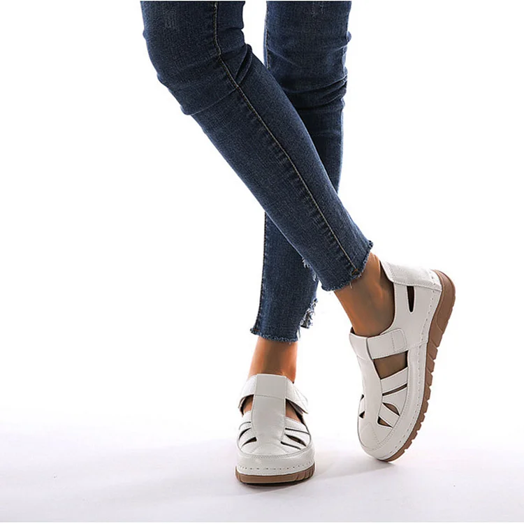 Casual Orthopedic Velcro Walking Wedge Toe Sandals 1688 Stunahome.com