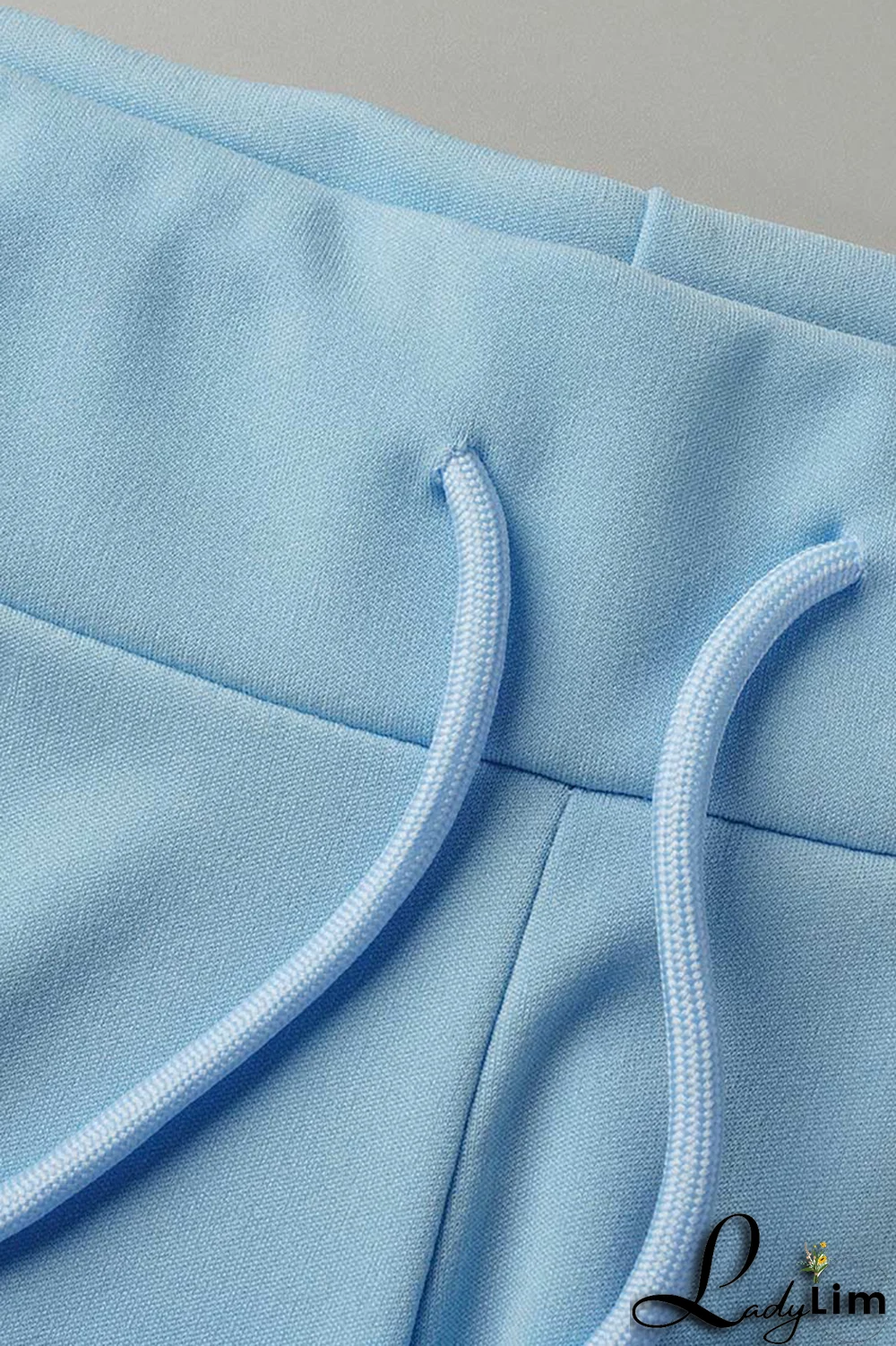 Pink Fashion Print Draw String Hooded Collar Short Sleeve Two Pieces