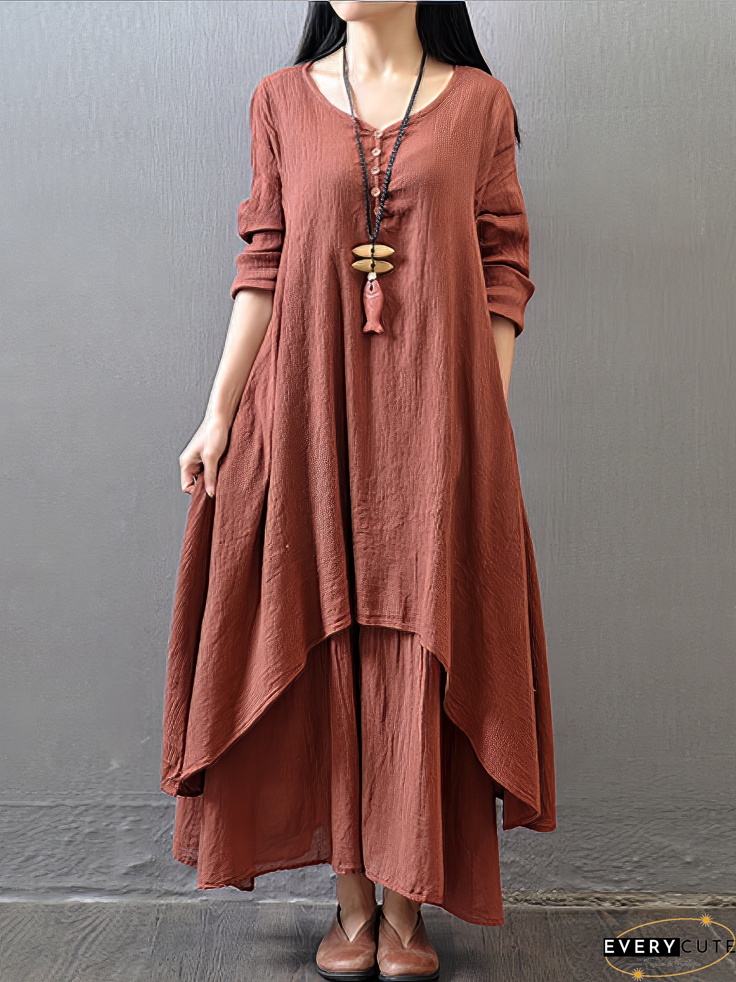 Layered Casual Maxi Dress