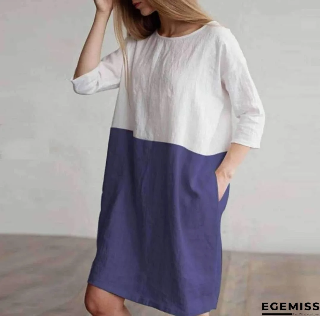 Casual Color Patchwork Tunic | EGEMISS