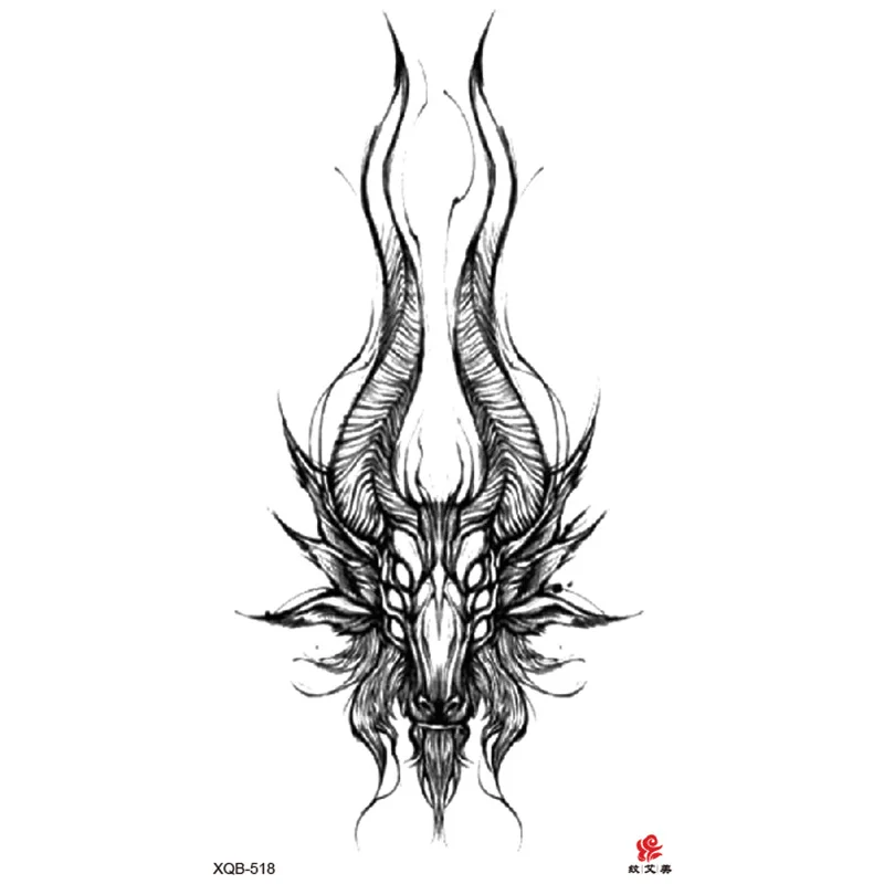 Sdrawing Full-arm Waterproof Tattoo Sticker Symbol Totem Animal Skeleton Small Arm Tattoo Sticker