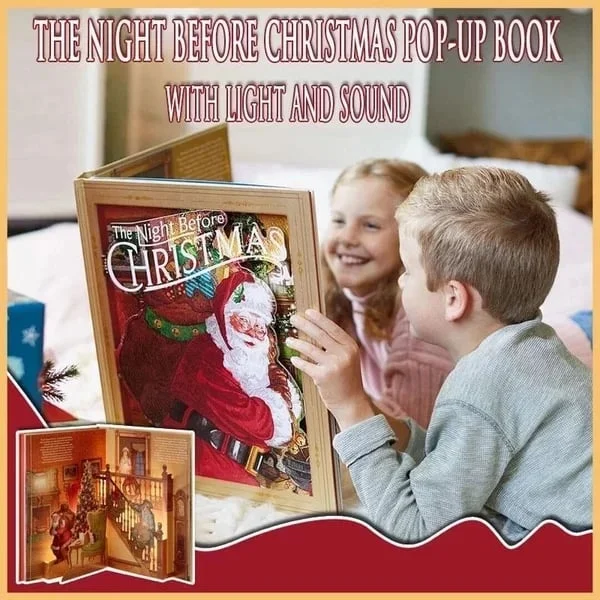 (🌲 Early Christmas Sale)🎁The Night Before Christmas Pop-Up Book(Light & Sound)