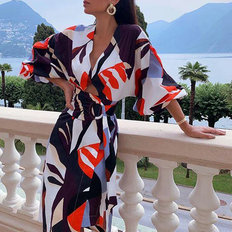 Holiday Sexy Print Dress