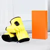 Rechargeable USB Fingerless Heated Gloves w/3 Heating Levels for Sports Skiing