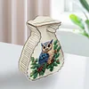 (US Local)Acrylic Wooden Owl Bag Shape Diamond Painting Piggy Bank Storage Box Kit