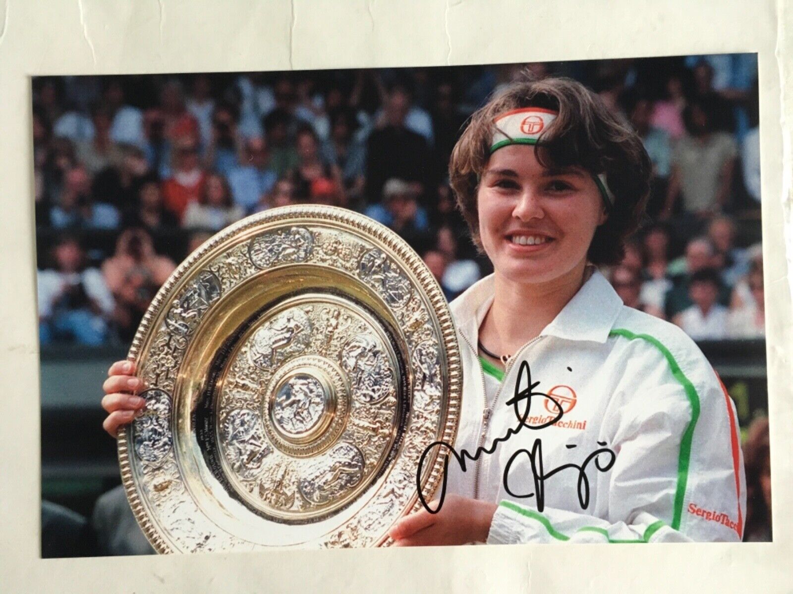 Legend Martina Hingis genuine signed & Wimbledon Tennis Photo Poster painting 12 & 8