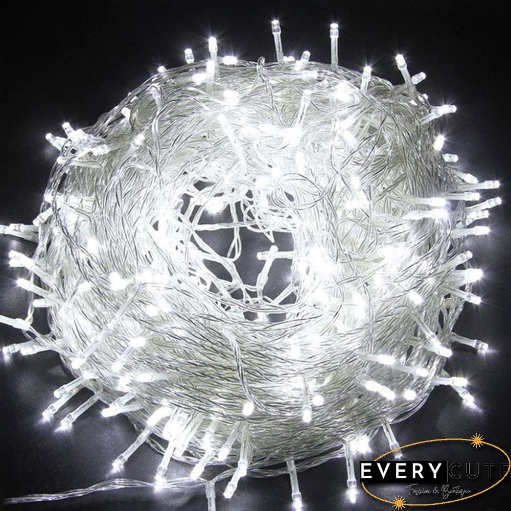 New Arrival 8 Modes Christmas Fairy Light Outdoor Waterproof AC 220V/110V 50M/20M/10M 500/200/100LED Fairy LED String Light Chirstmas String Garland For Xmas Wedding Christmas Party Holiday