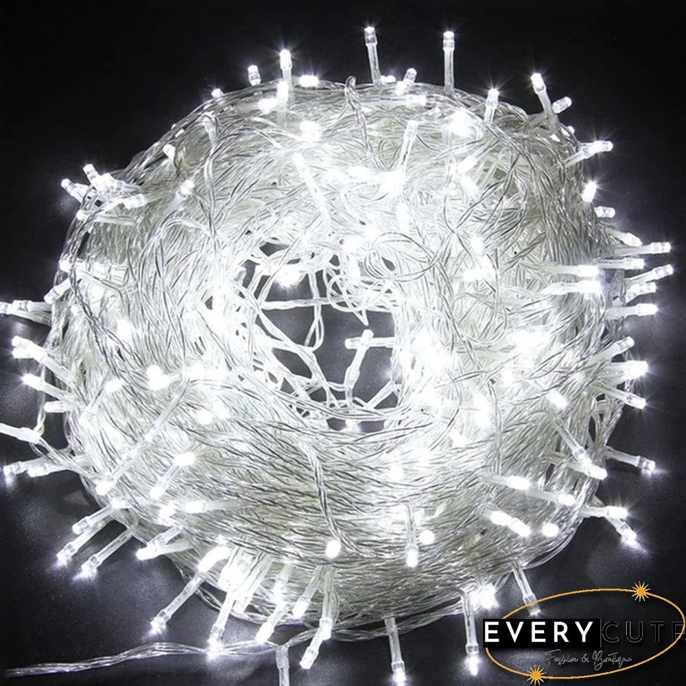New Arrival 8 Modes Christmas Fairy Light Outdoor Waterproof AC 220V/110V 50M/20M/10M 500/200/100LED Fairy LED String Light Chirstmas String Garland For Xmas Wedding Christmas Party Holiday