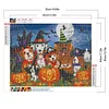 Halloween Hund - runder Bohrer Diamantmalerei - 50*40cm
