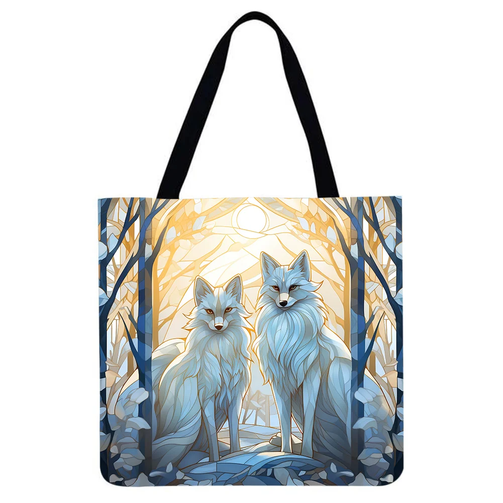 Linen Tote Bag - White Fox