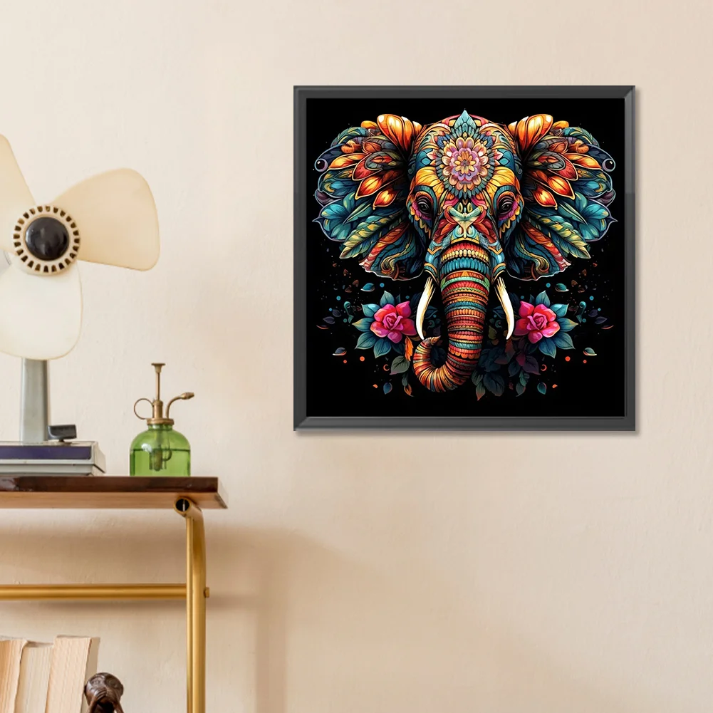 Diamond Painting - Full Round Drill - Elephant(Canvas|30*30cm)