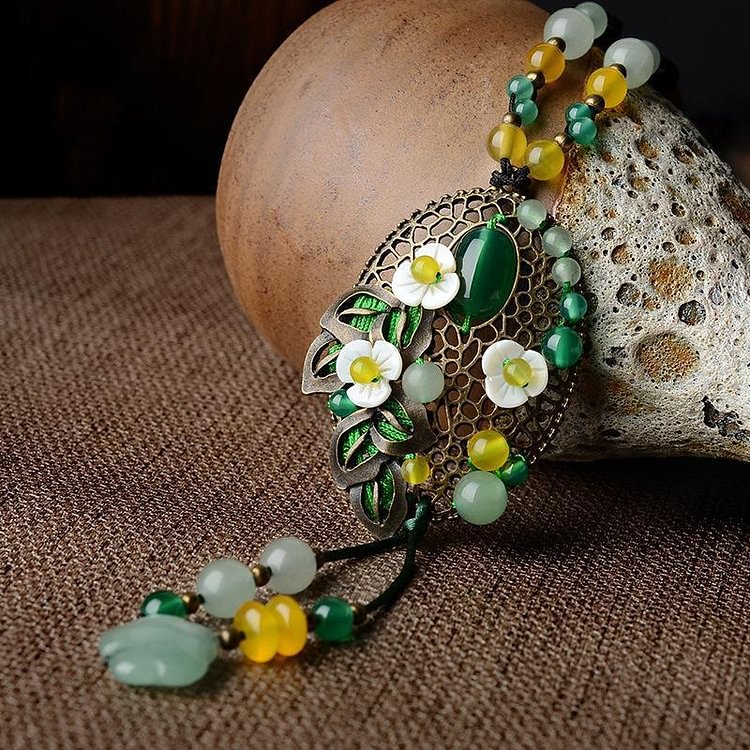 Ethnic Agate Pendant Adjustable Necklaces