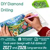 2027-2028 Two-Year Diamond Painting Calendar Kit, 13 Exquisite Multicolor Butterfly And Floral Illustrations, Large Size Desk Calendar, Mosaic Art Coil-Bound Desktop Planner