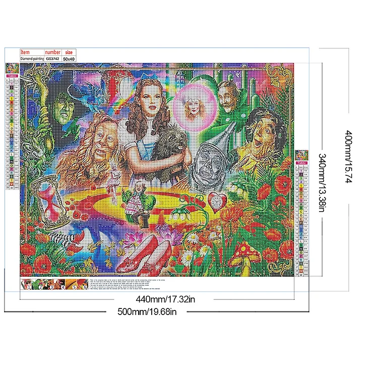DIY 5D Diamond Painting Kits for Adults Diamond Art The Wizard of Oz Full  Round Drill Embroidery Kits Crystal Rhinestone Art for Mosaic Gift Home  Wall