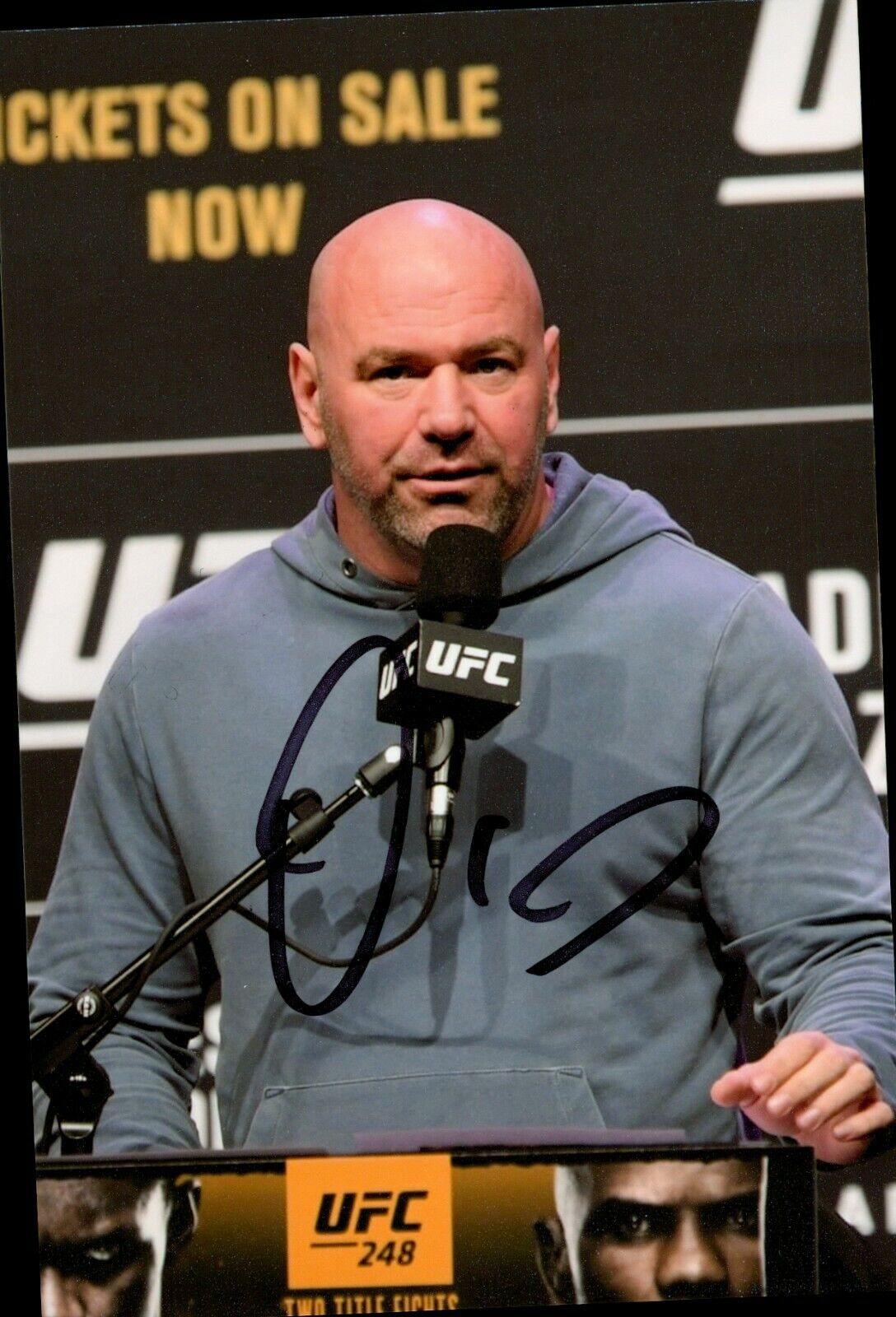 Dana White Signed 6x4 Photo Poster painting UFC President Looking for a Fight Autograph + COA