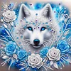 Snowy Wolf - Crystal Rhinestone Diamond Painting