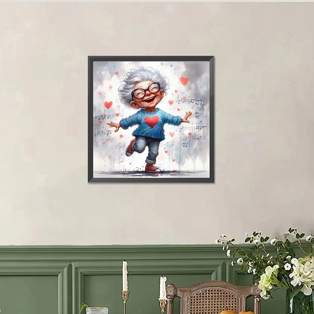 Diamond Painting - Full Round Drill - Old Woman(Canvas|40*40cm)