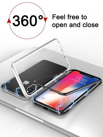 Anti-Peep High Luxury Magnetic Adsorption Metal Case For IPhone