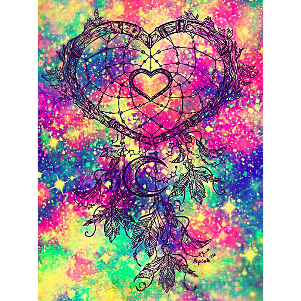 

40*50CM - Square Drill Diamond Painting - Heart Dreamcatcher, 501 Original