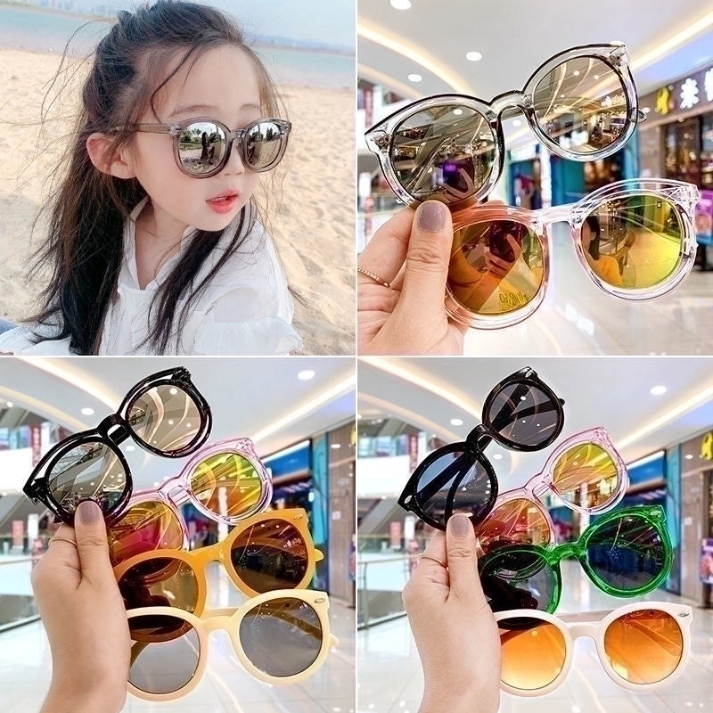 Minimalist Round Pc Round Frame Full Frame Kids Sunglasses