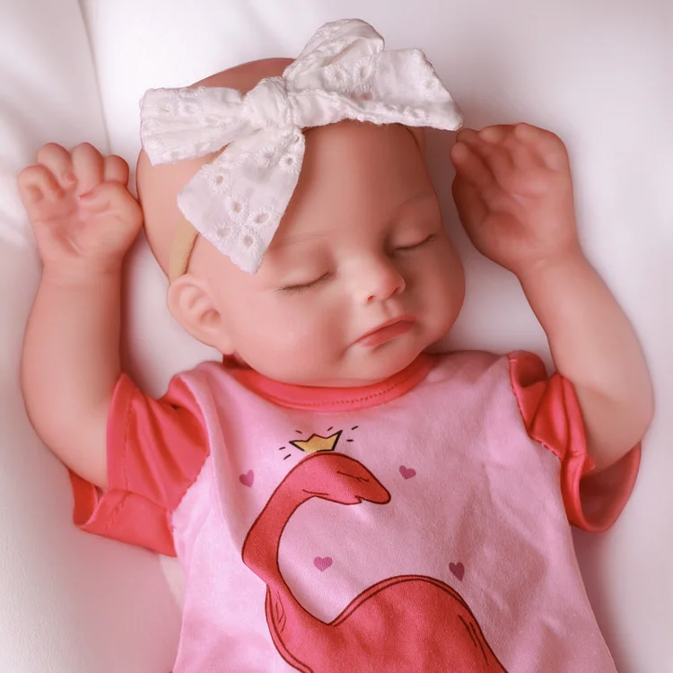 Babeside Esta 16" Realistic Silicone Sleeping Baby Little Infant Girl Retaining Pacifier