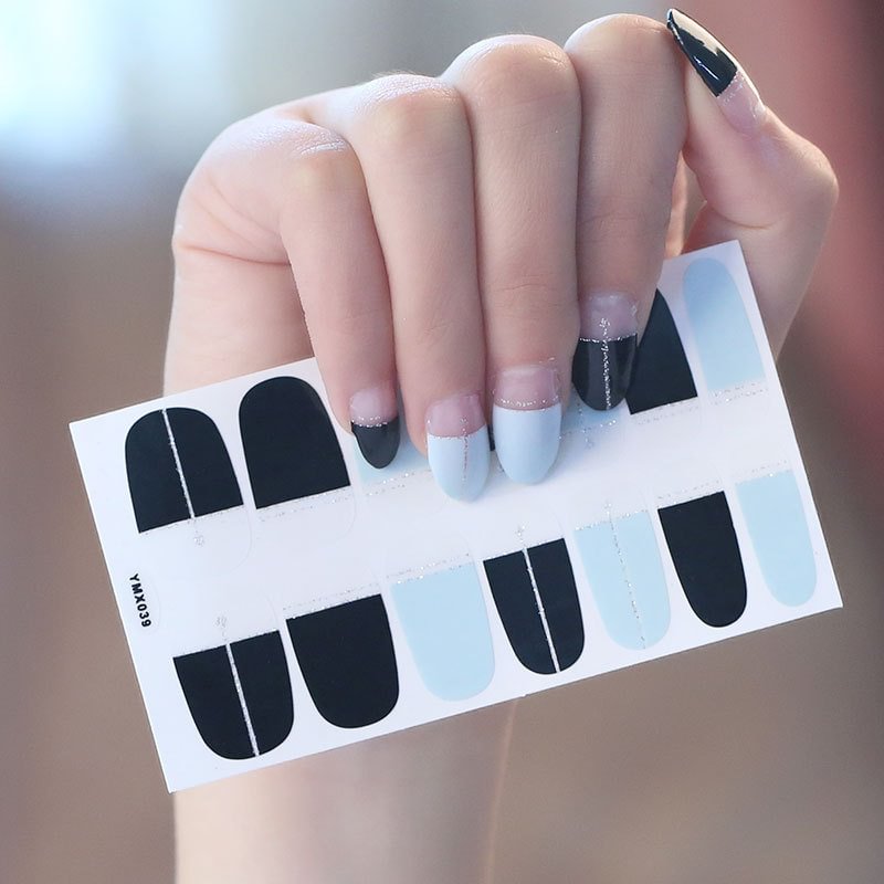 Agreedl Four Sorts Of Nail Stickers Fashion Nail Polish Self Adhesive Manicure Decoracion Nail Strips Nail Sticker Set Nail Accesoires