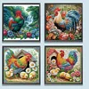 (US Only)4Pcs Chicken - Diamond Painting - Partial Special Shaped Drill (Canvas|30*30cm)
