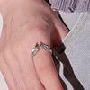 925 Sterling Silver Angel Wing Cuff Ring