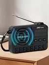 Portable FM Radio with LED Display Digital Radio Recorder BT 5.4 Radio Speaker