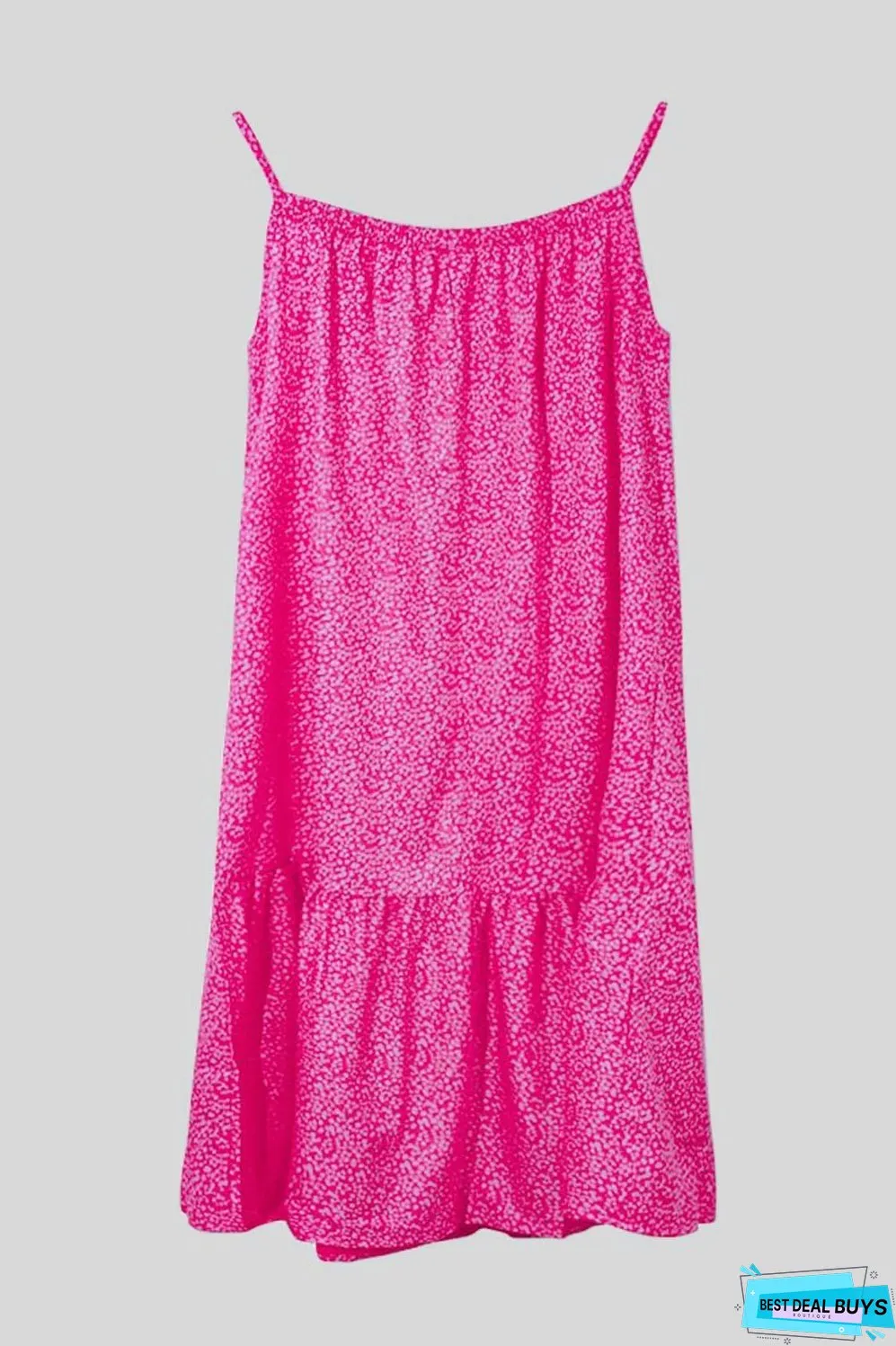 Full Size Printed Sleeveless Mini Cami Dress