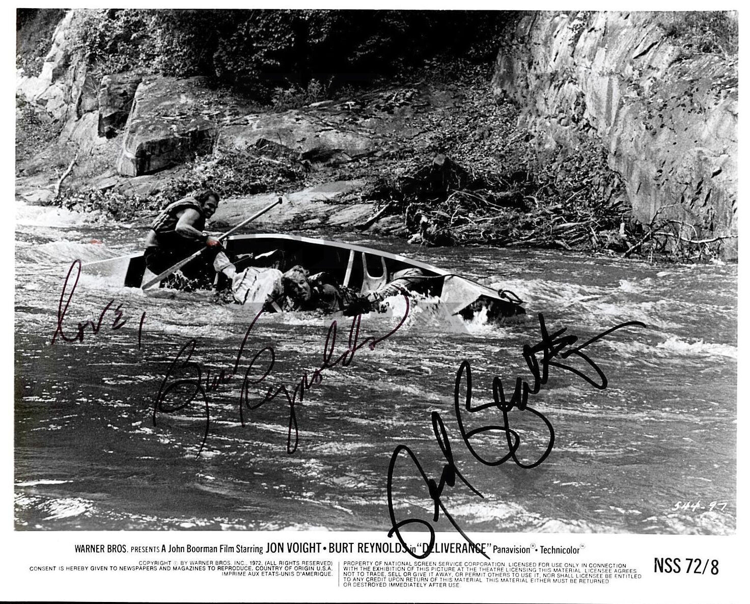 BURT REYNOLDS & NED BEATTY IN DELIVERANCE Autographed Signed 8x10 Photo Poster painting Reprint