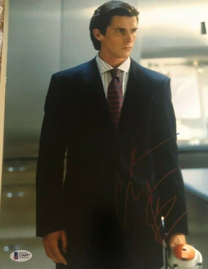 Christian Bale signed autographed 11x14 Photo Poster painting American Psycho Beckett COA