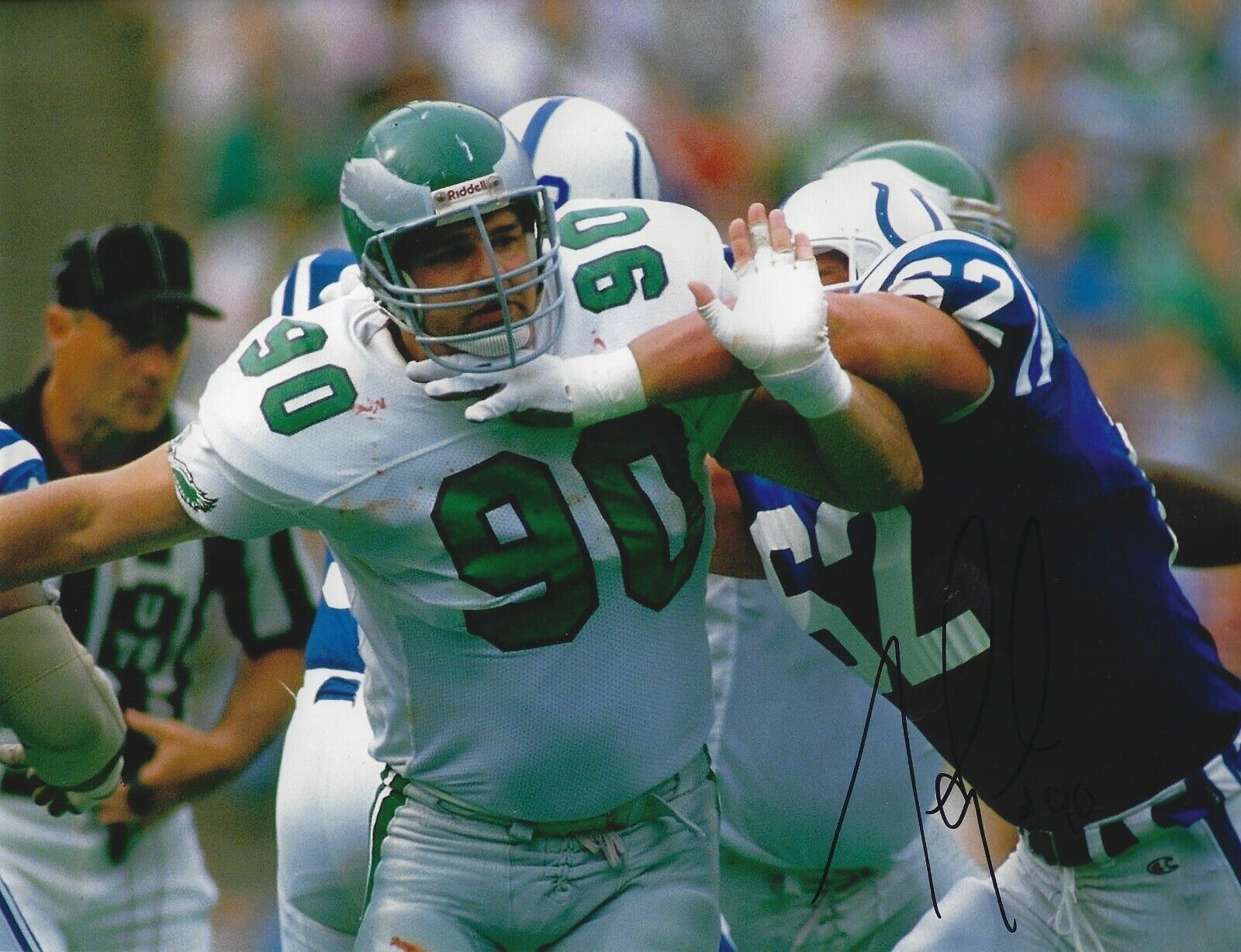 Signed 8x10 MIKE GOLIC Philadelphia Eagles Autographed Photo Poster painting - COA