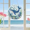 Whale DIY Rhinestone Diamond Painting Pendant 25x25cm Double Sided