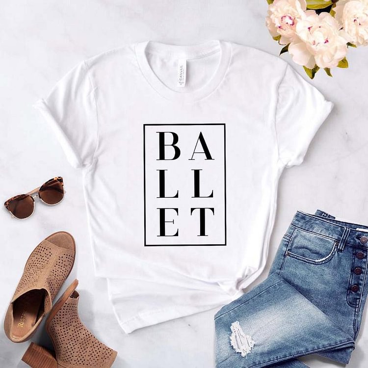 Ballet SquareDance Print WomenTshirt Cotton Casual FunnyTShirt For Lady Girl Top Tee Hipster 6 Colors Drop Ship NA-107