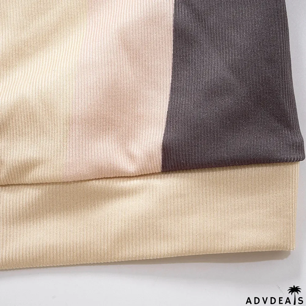 Women Summer Color Block Crop T-Shirt and Shorts Two-Piece Set