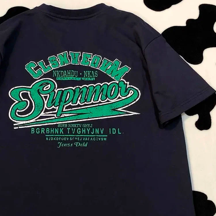 Men Retro Supnmos Oversize T-shirt