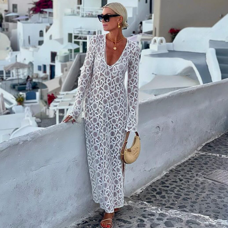 Vacation See Through Slit Dress