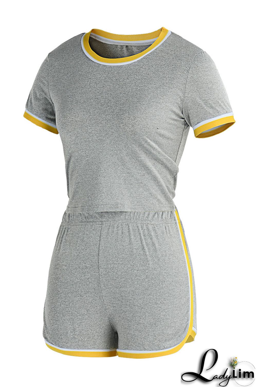 Black Fashion Casual Solid Split Joint O Neck Short Sleeve Two Pieces