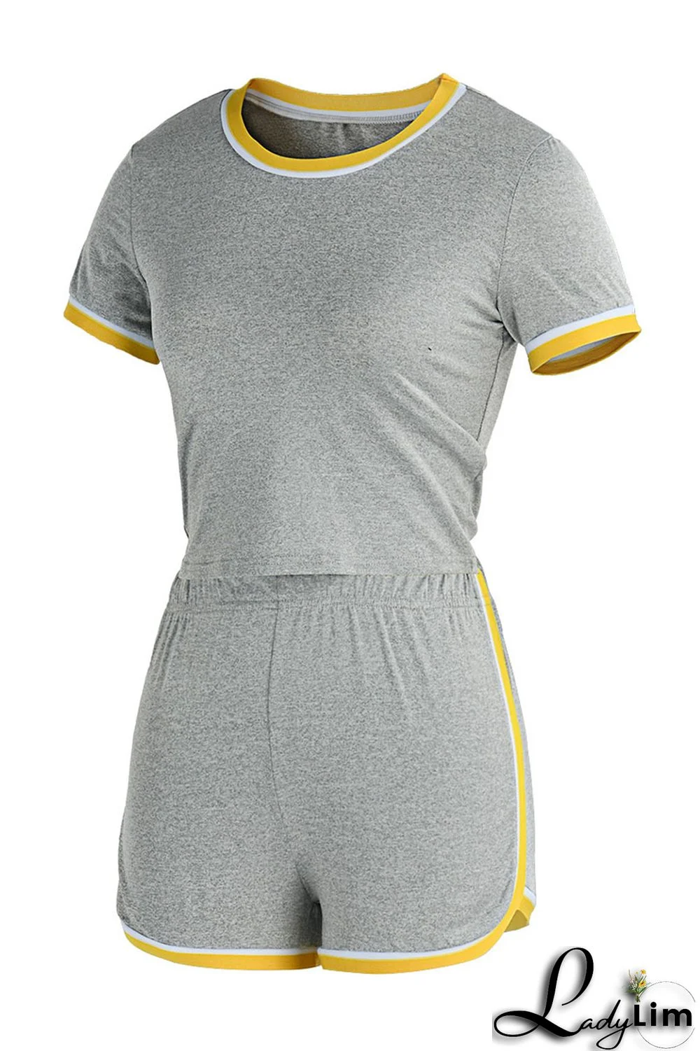 Black Fashion Casual Solid Split Joint O Neck Short Sleeve Two Pieces